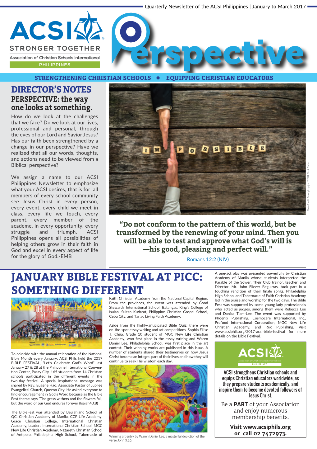 JANUARY BIBLE FESTIVAL at PICC: Parable of the Sower