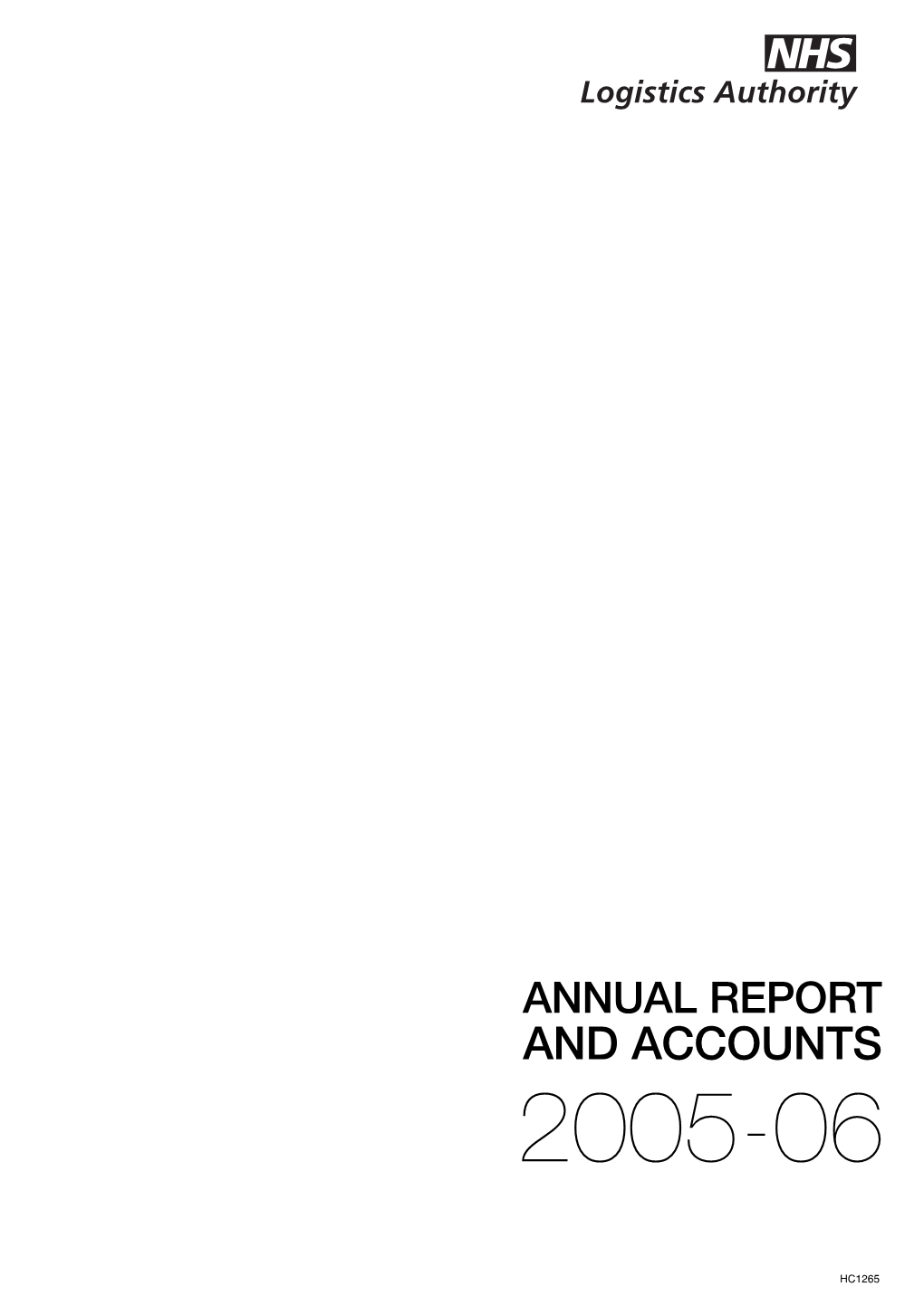 NHS Logistics Authority Annual Report and Accounts 2005-06