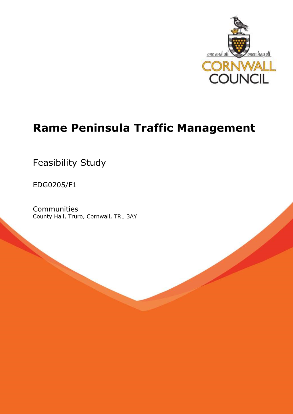 Rame Peninsula Traffic Management Study