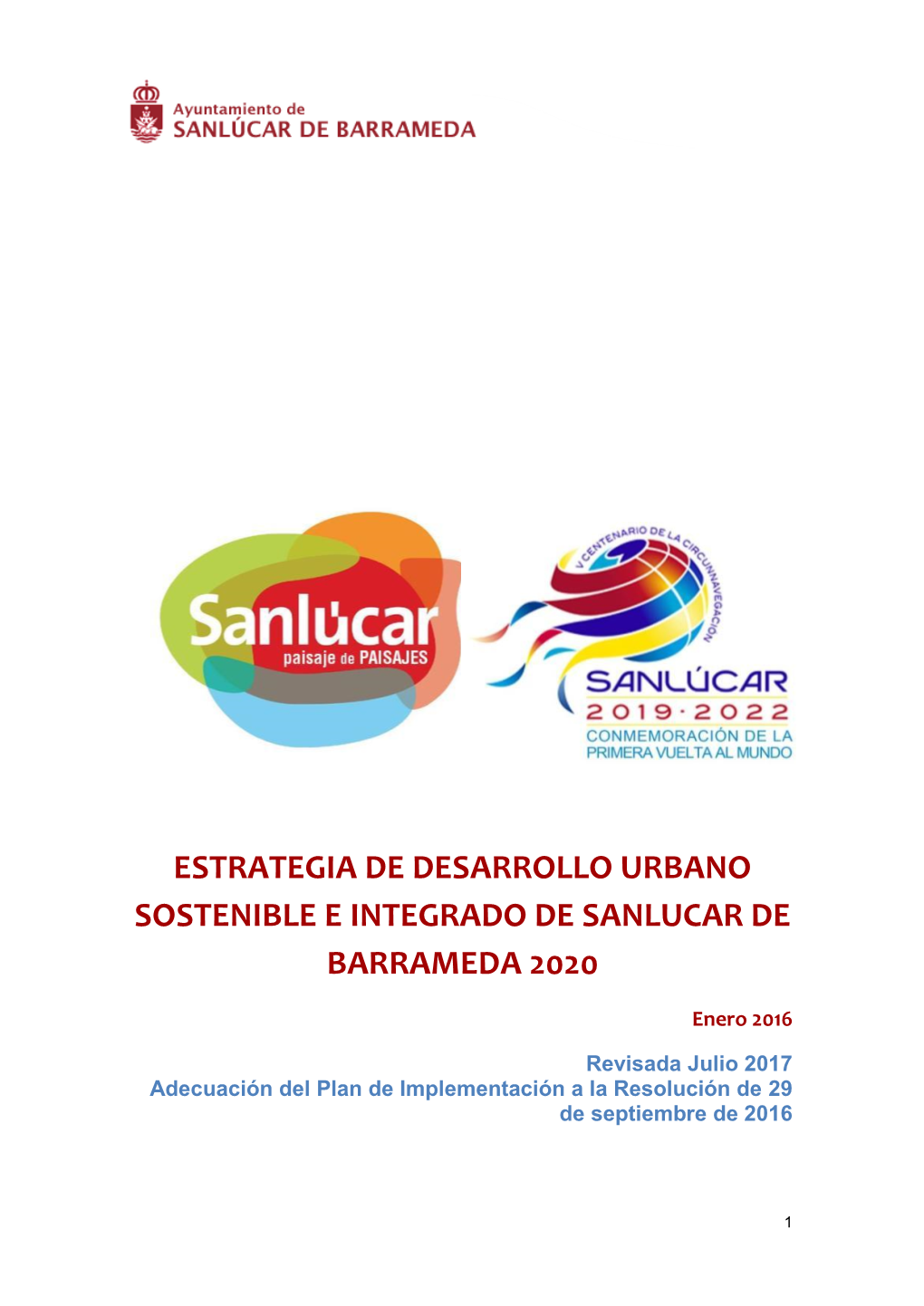 Estrategia De Desarrollo Urbano Sostenible E Integrado De Sanlucar De Barrameda 2020