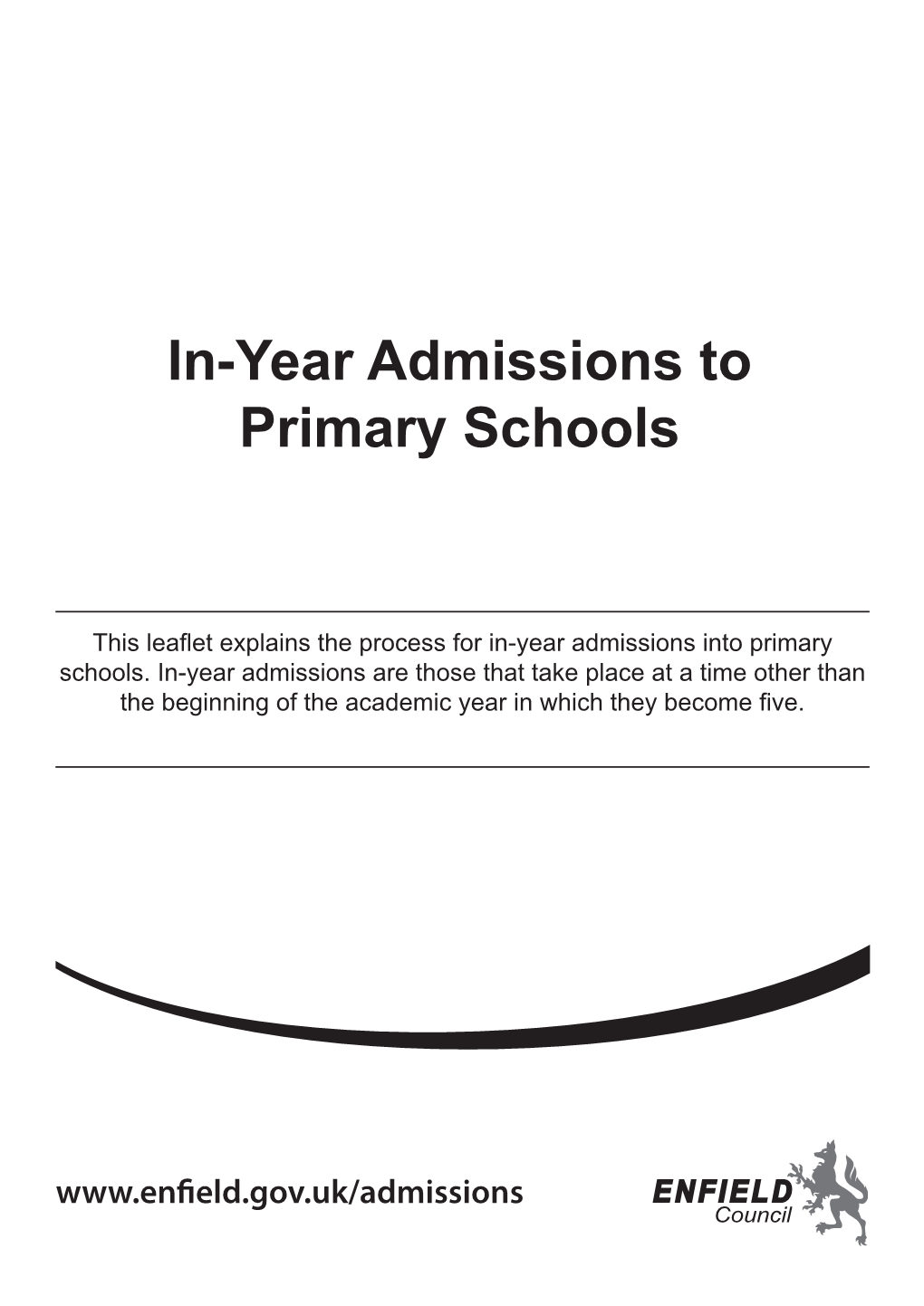 In-Year Admissions to Primary Schools