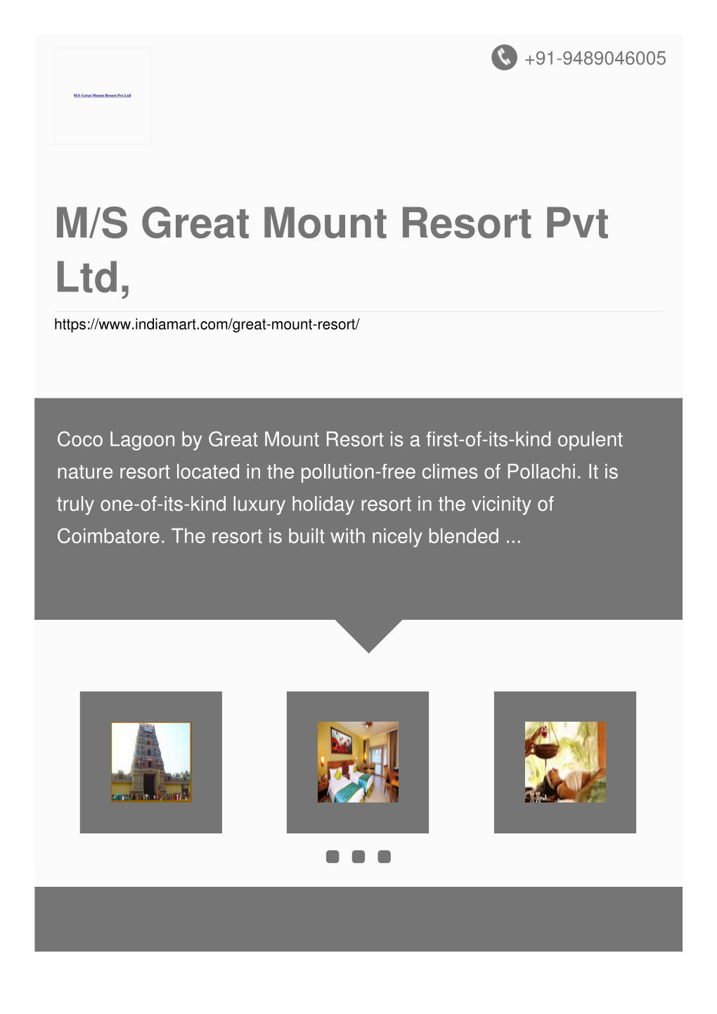 M/S Great Mount Resort Pvt Ltd