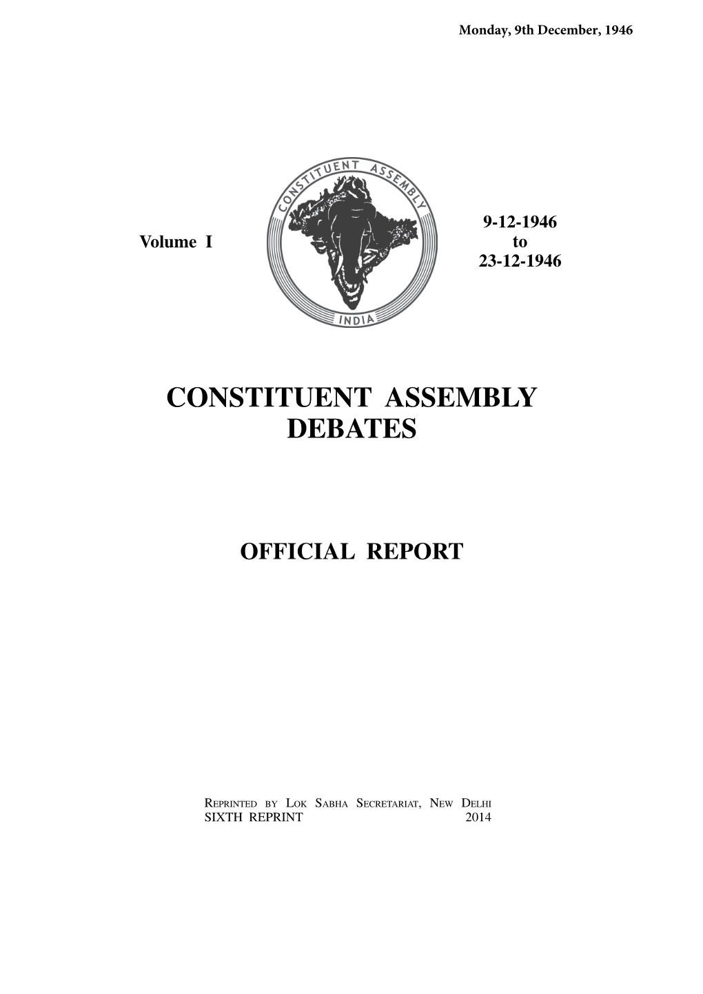 Constituent Assembly Debates