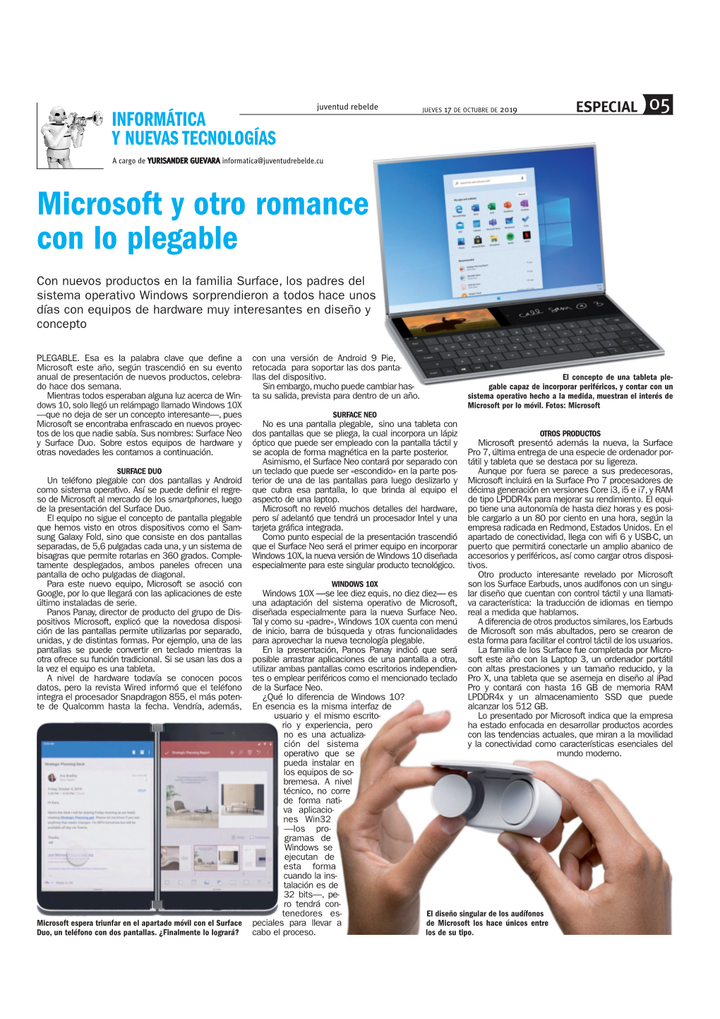 Microsoft Y Otro Romance Con Lo Plegable