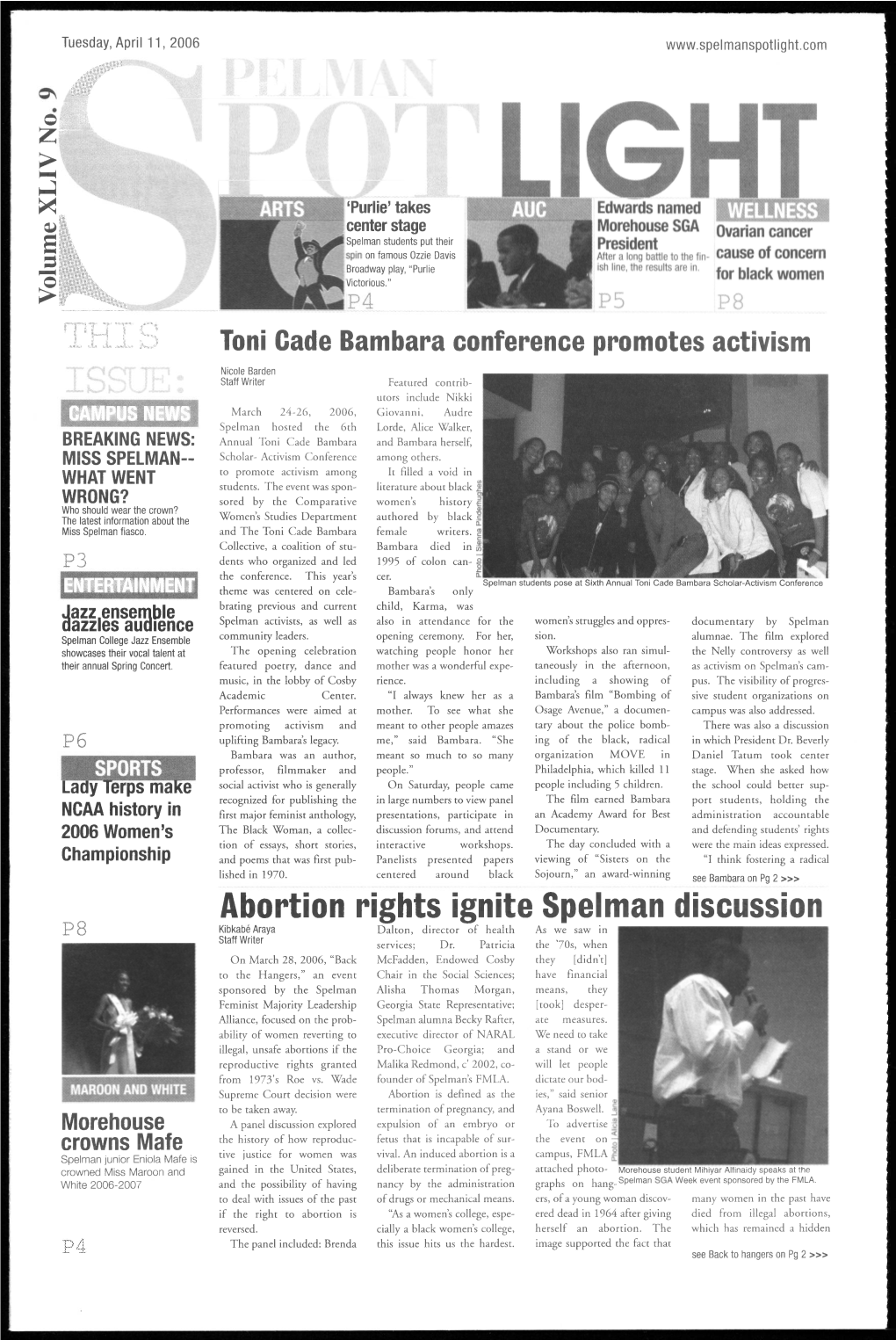 X L IV Abortion Rights Ignite Spelman Discussion