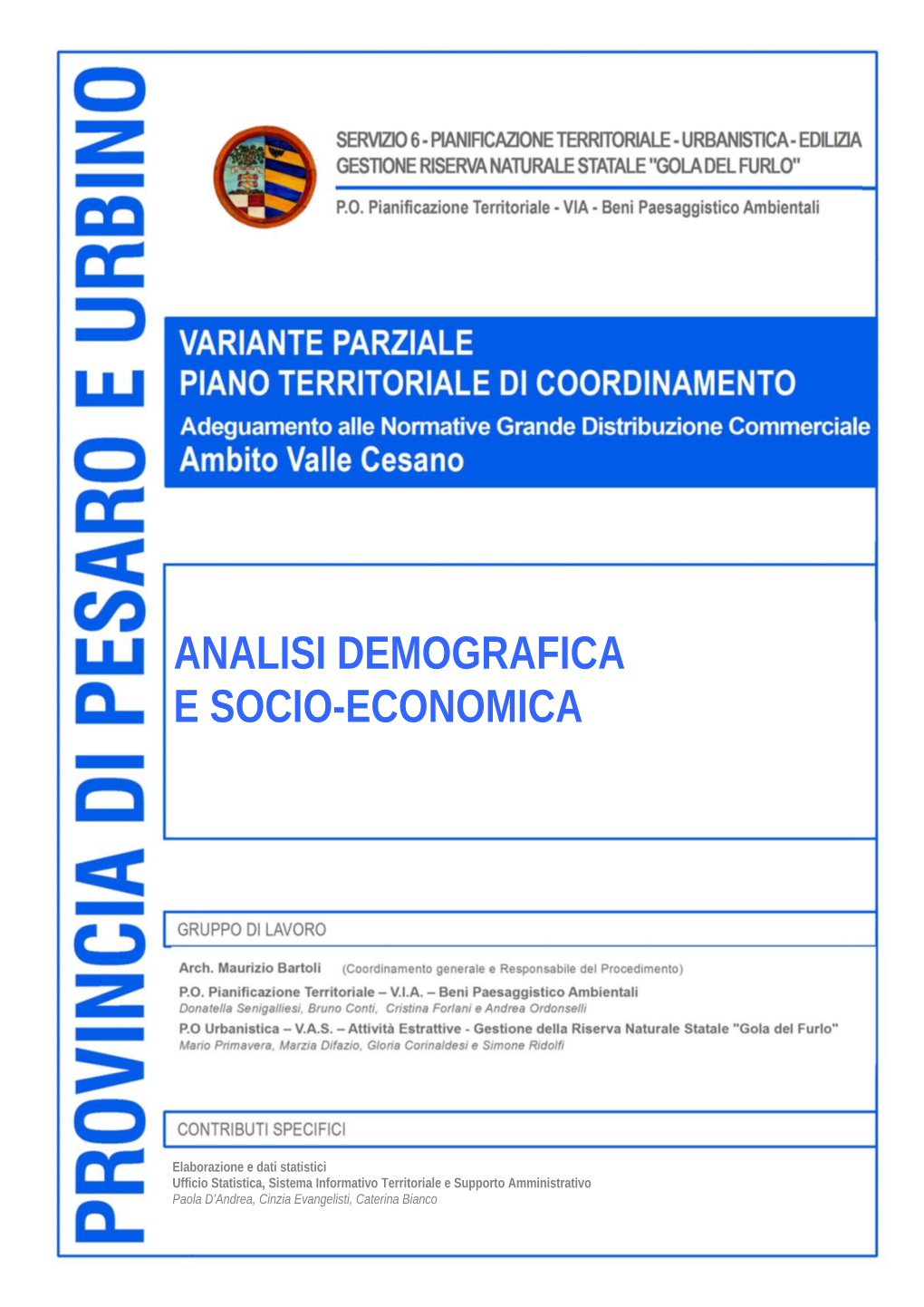 Analisi Demografica E Socio-Economica