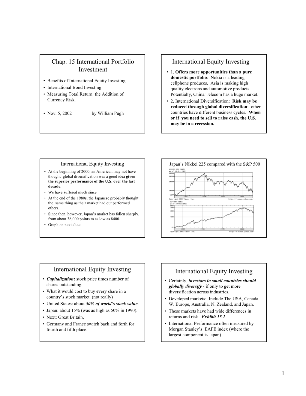 Chap. 15 International Portfolio Investment