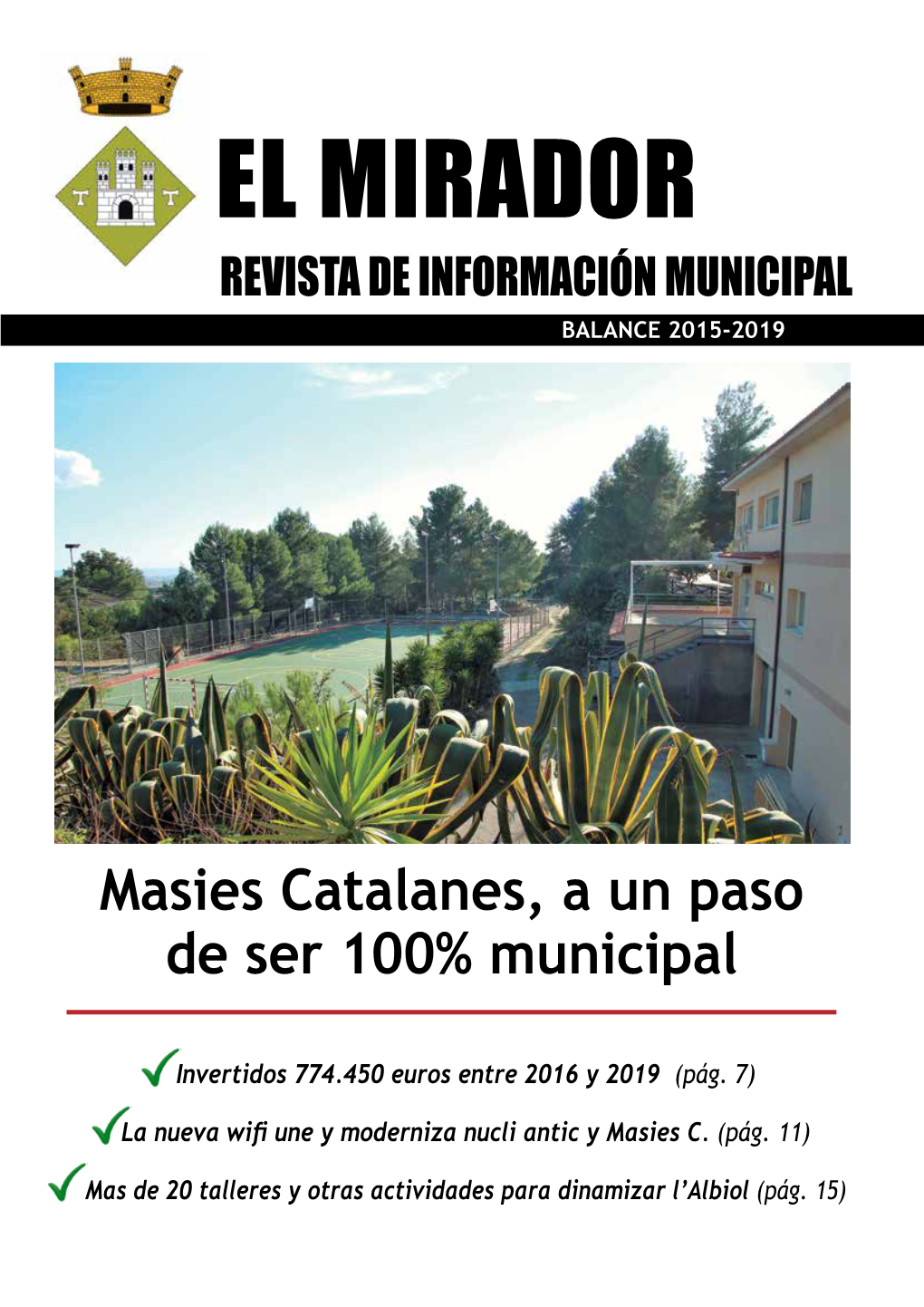 El Mirador REVISTA De Información Municipal BALANCE 2015-2019