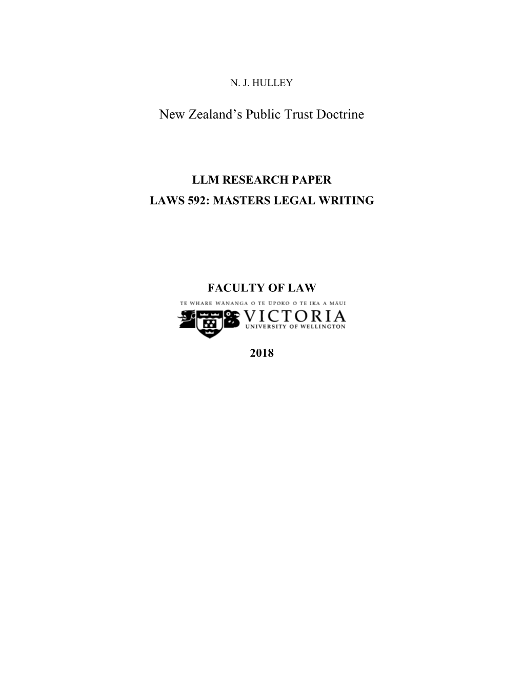 New Zealand's Public Trust Doctrine