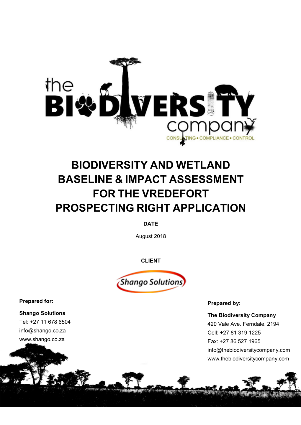 Biodiversity and Wetland Baseline & Impact