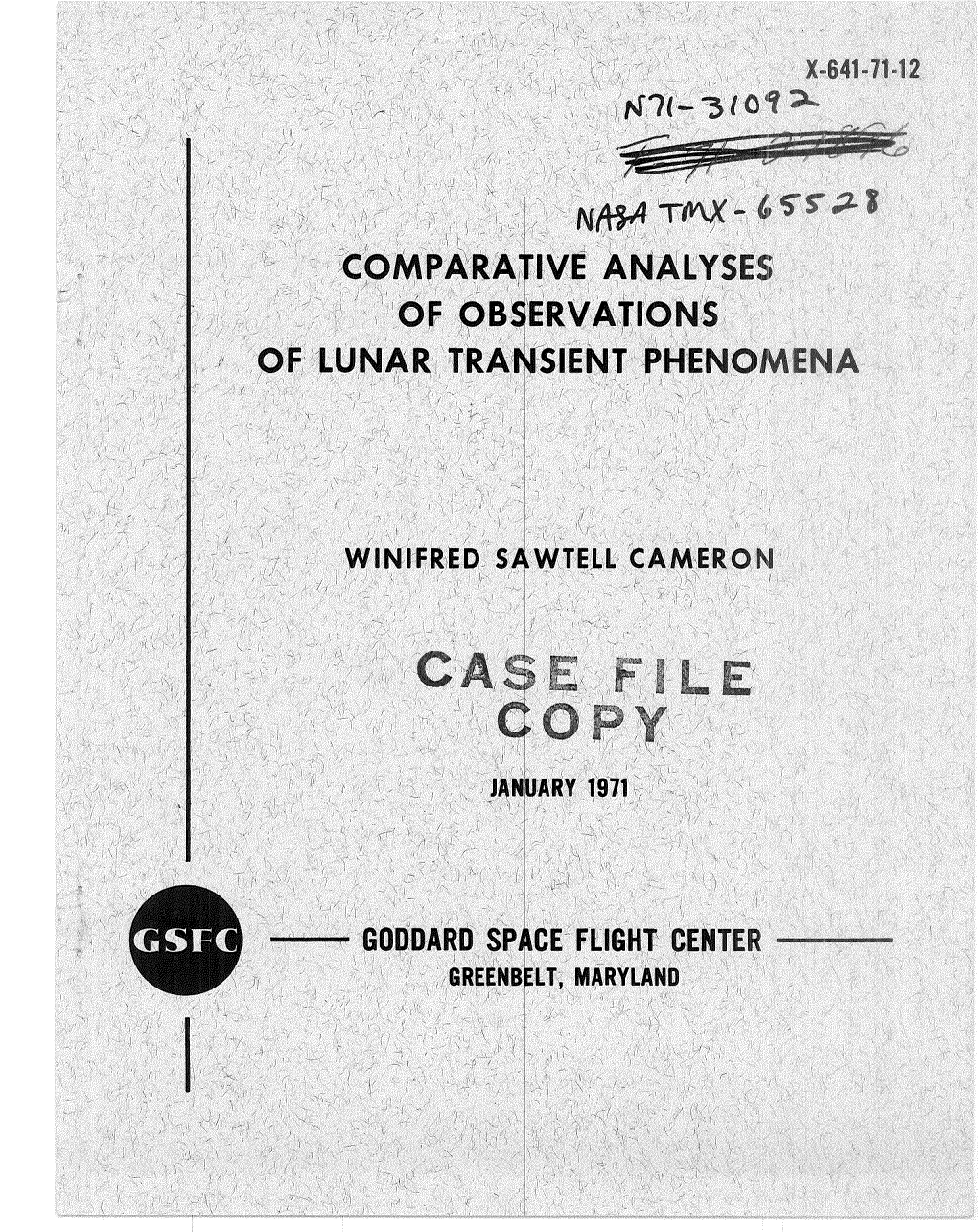 Comparative Analyses of Observations