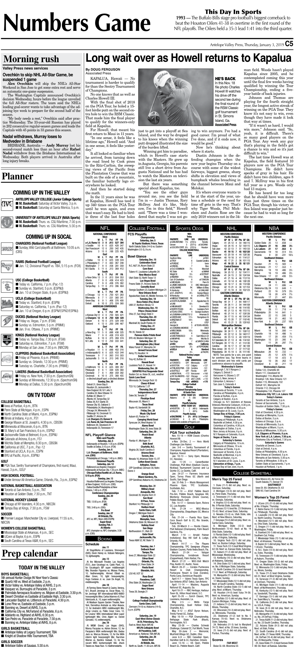 Numbers Game NFL Playoffs