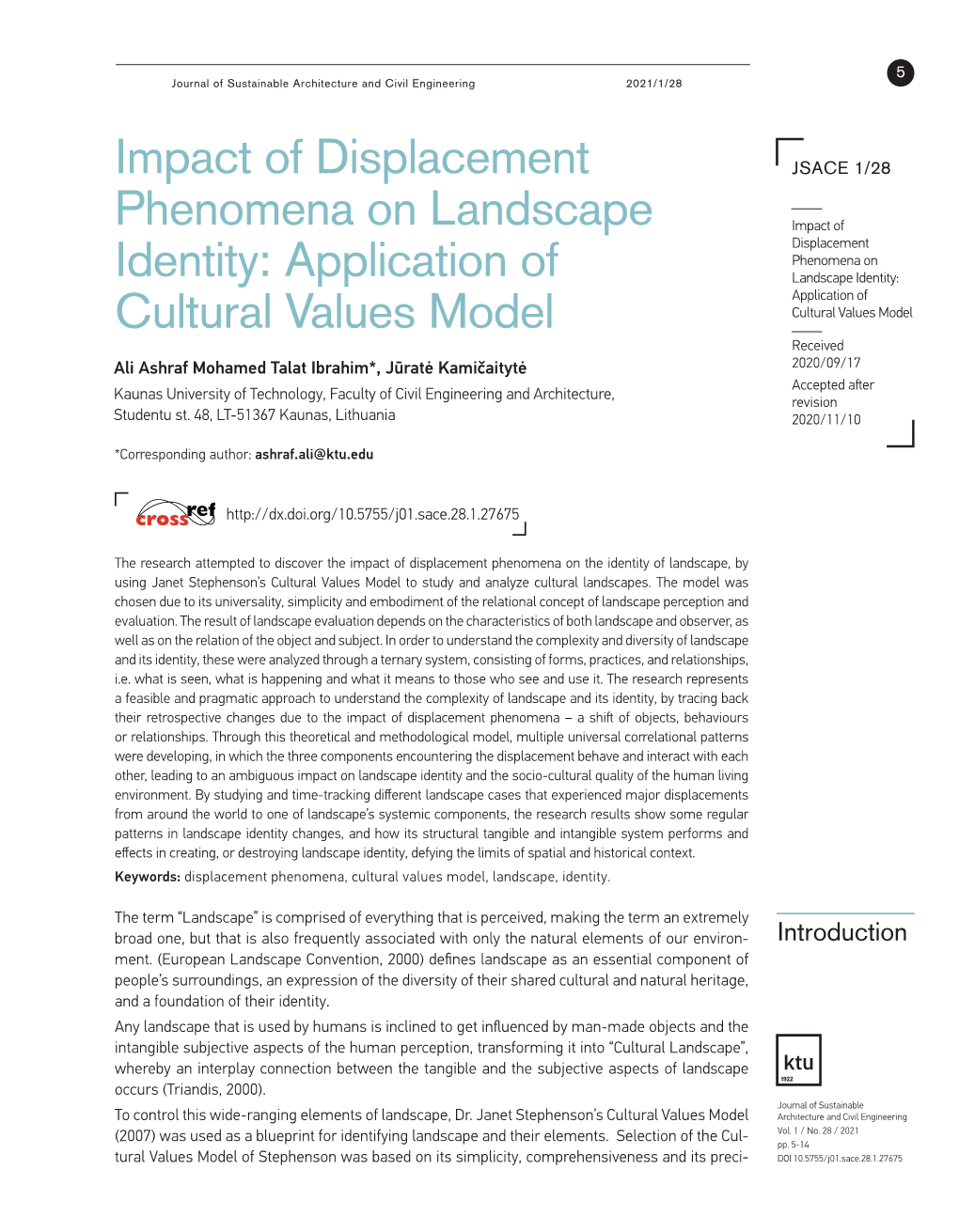 Impact of Displacement Phenomena on Landscape Identity