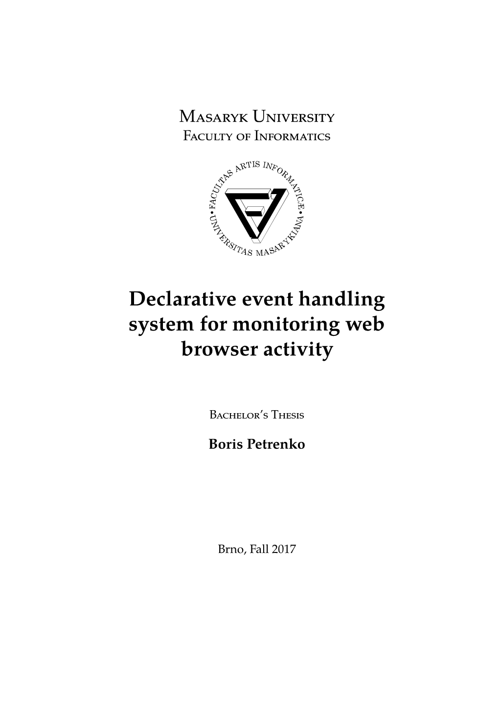 Declarative Event Handling System for Monitoring Web Browser Activity