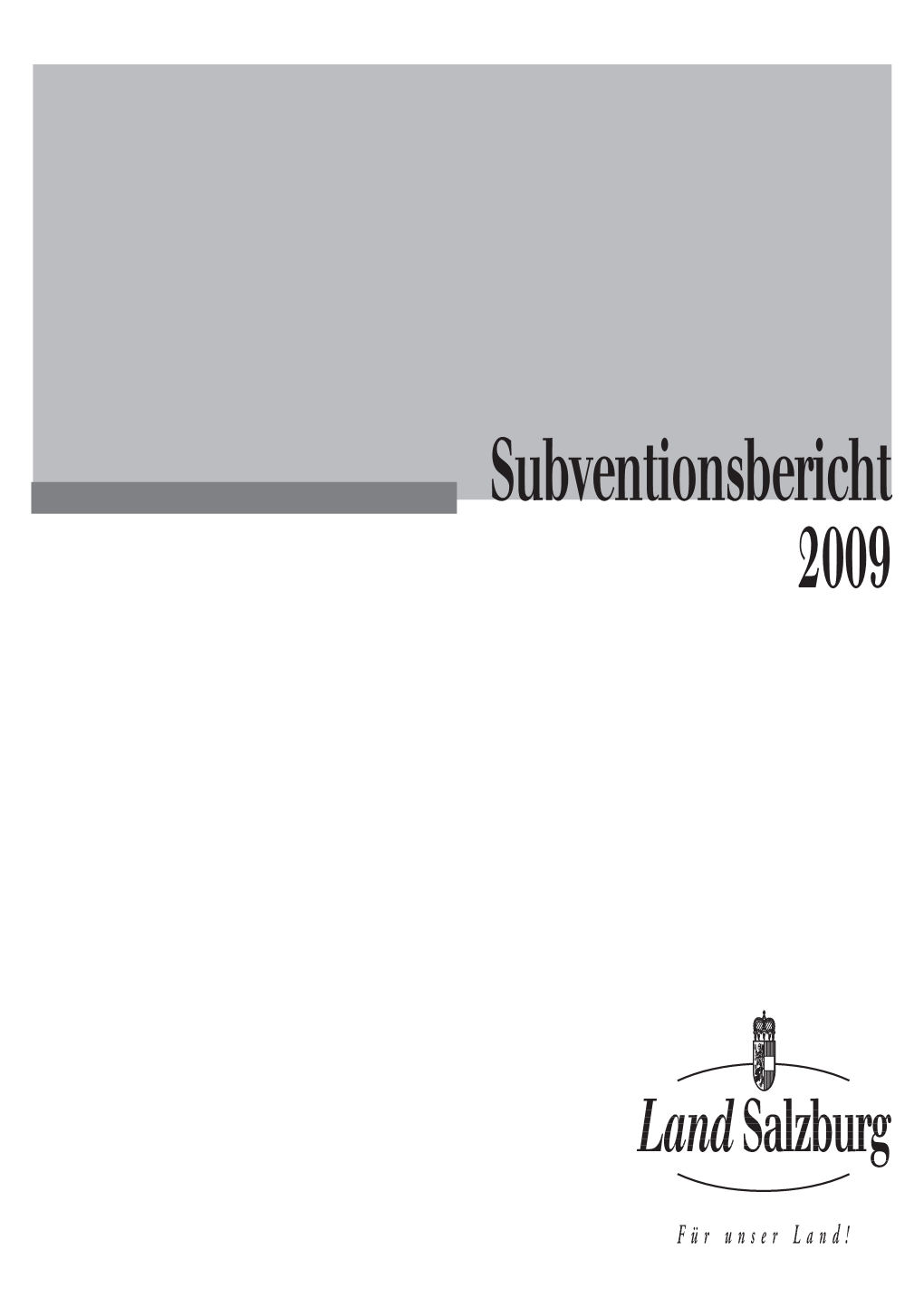 Subventionsbericht 2009