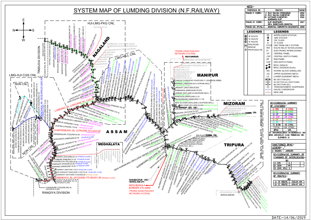 System Map of Lumding Division (N.F.Railway)