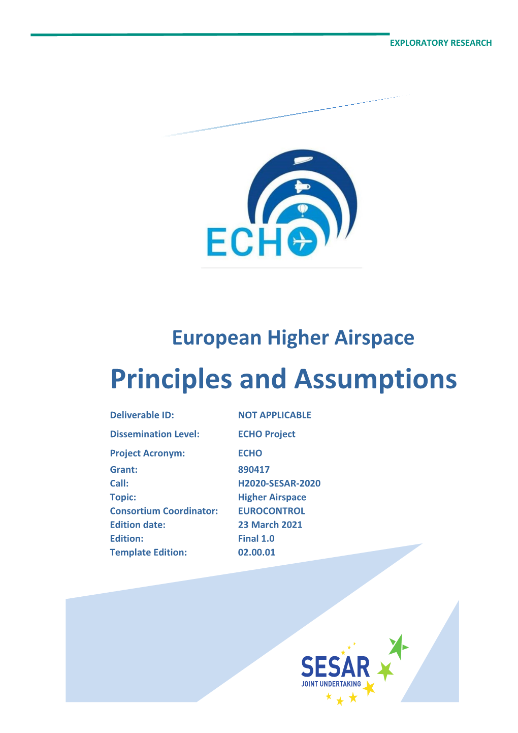 Download the ECHO Principles and Assumptions