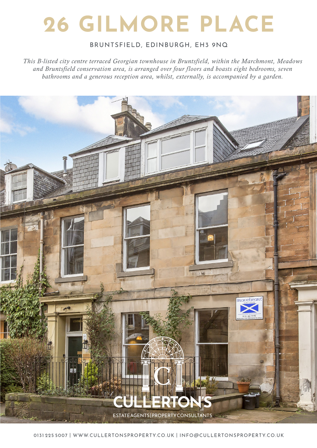 26 Gilmore Place Bruntsfield, Edinburgh, Eh3 9Nq