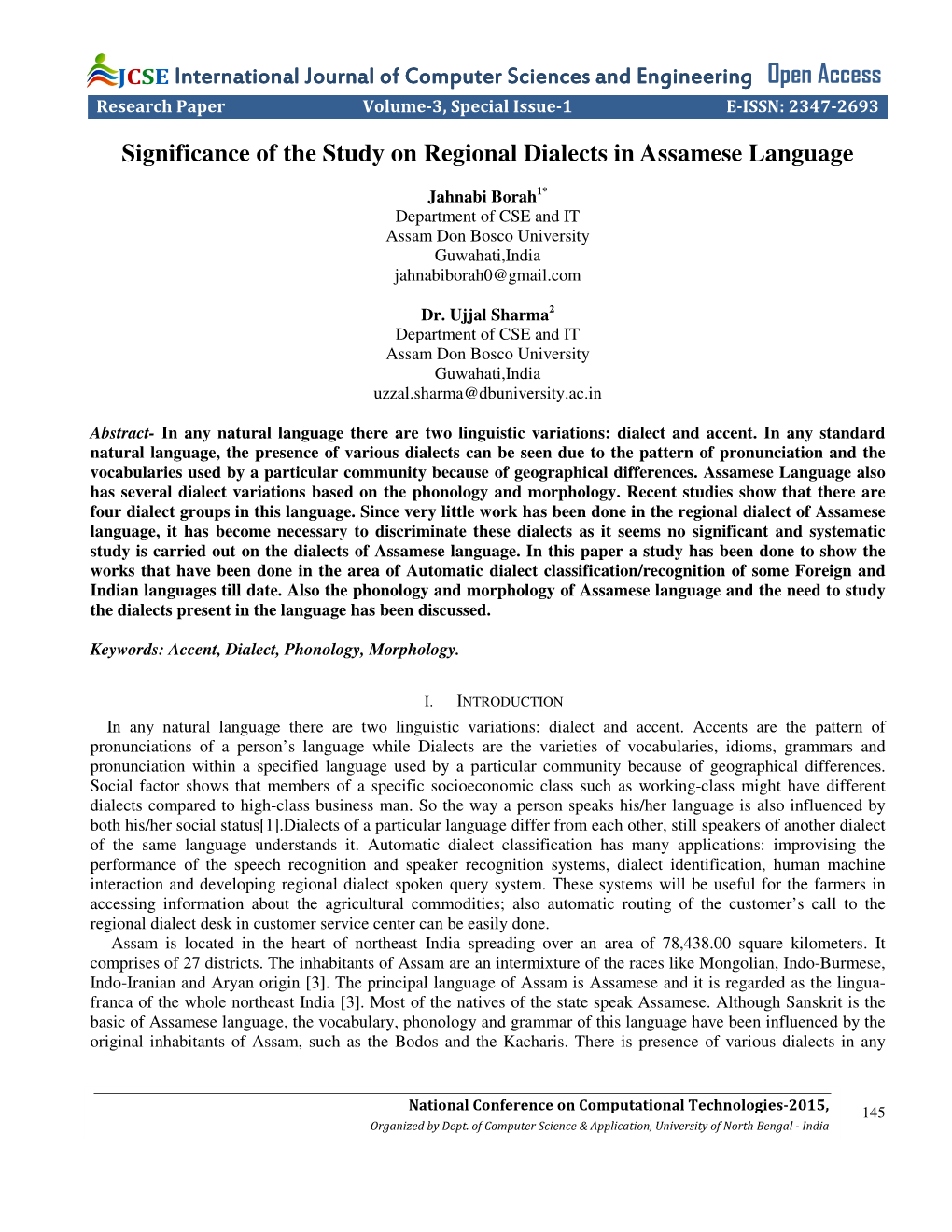 Significance of the Study on Regional Dialects in Assamese Language