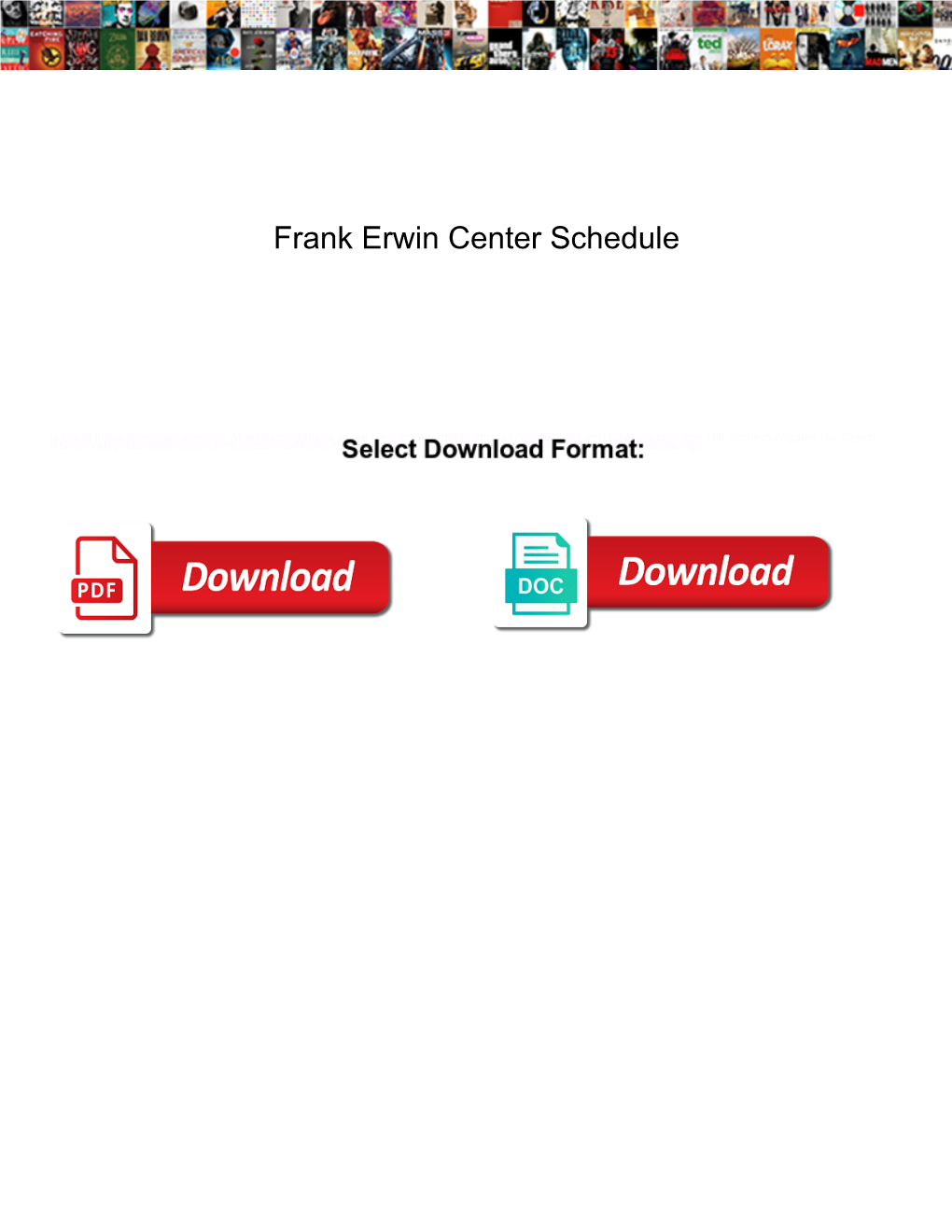 Frank Erwin Center Schedule