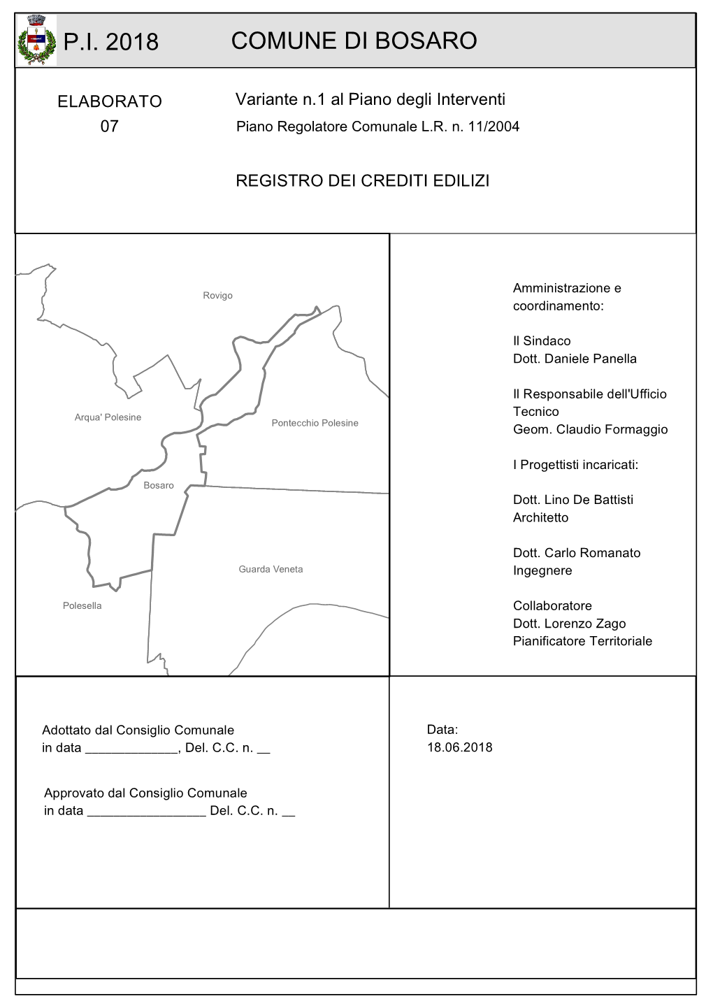 P.I. 2018 Comune Di Bosaro