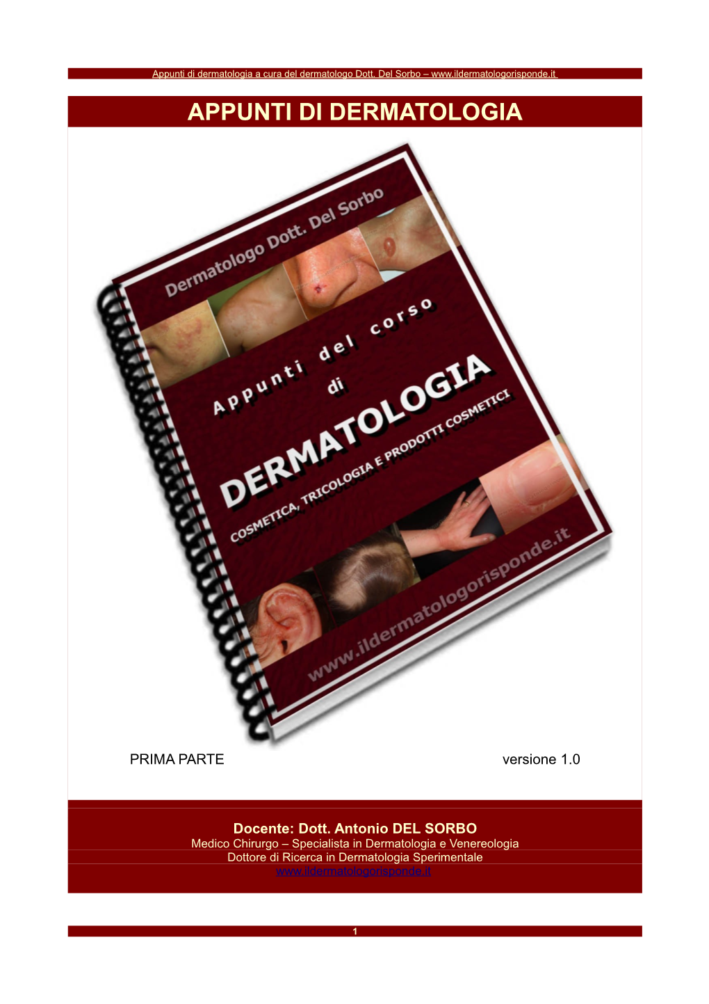 Appunti Di Dermatologia E Venereologia