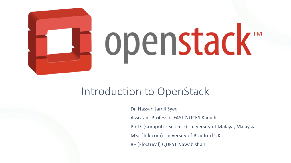 Introduction to Openstack