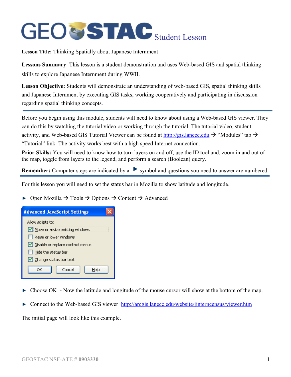 Geostac Lesson SL