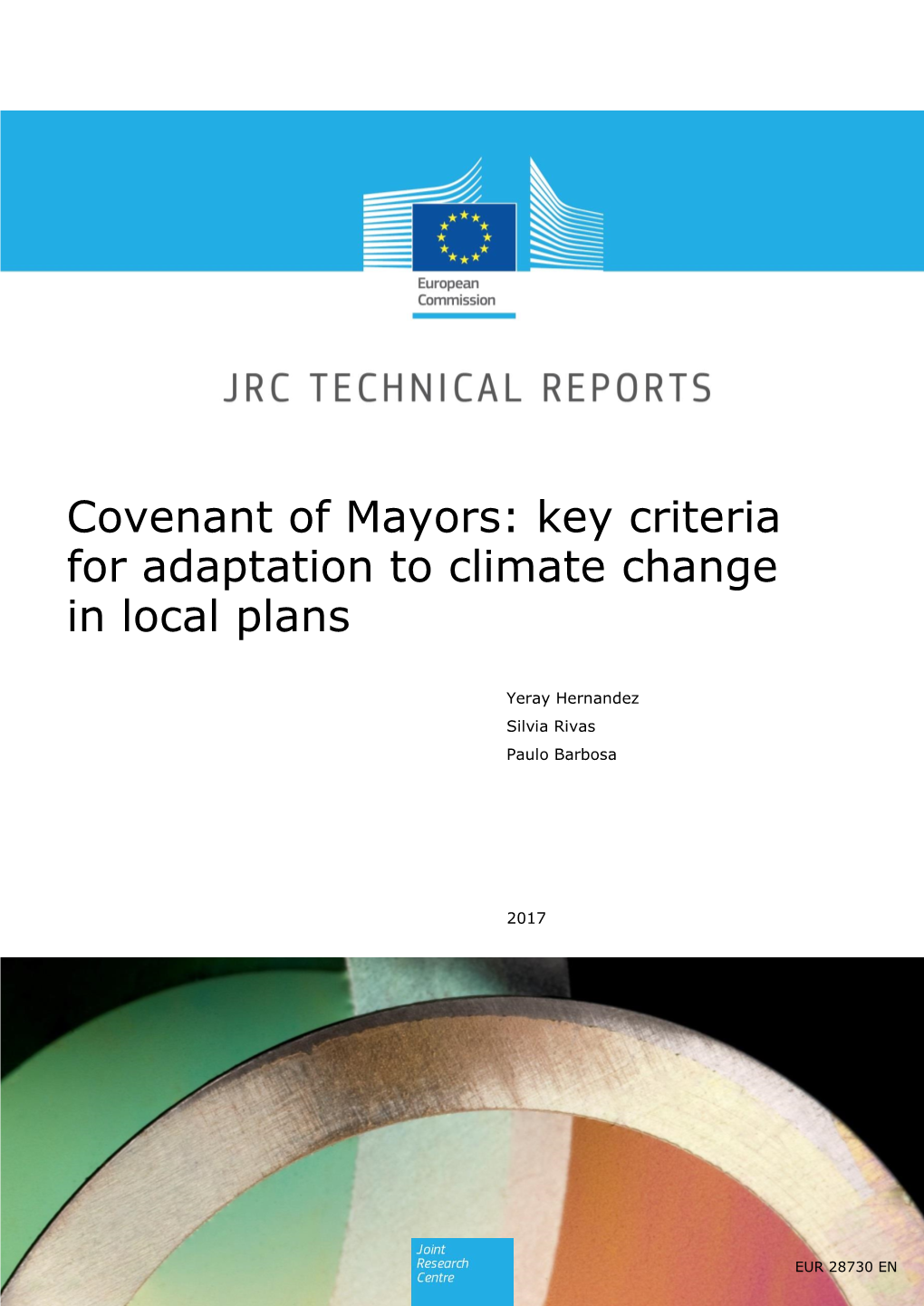 Covenant of Mayors: Key Criteria for Adaptation to Climate Change in Local Plans