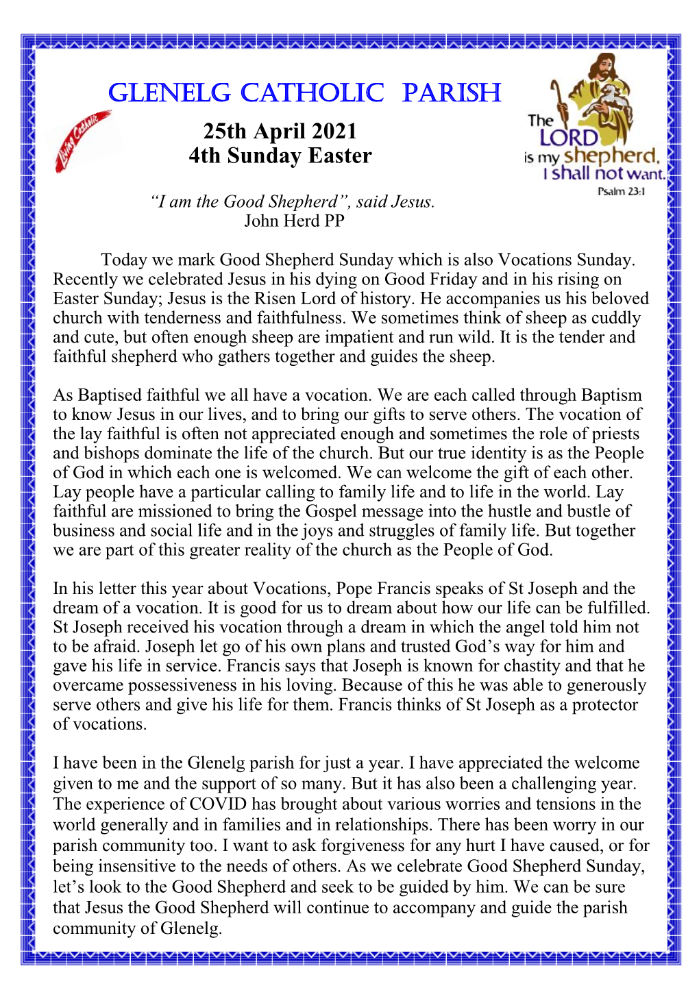 25 04 2021 4Th Sunday Easter