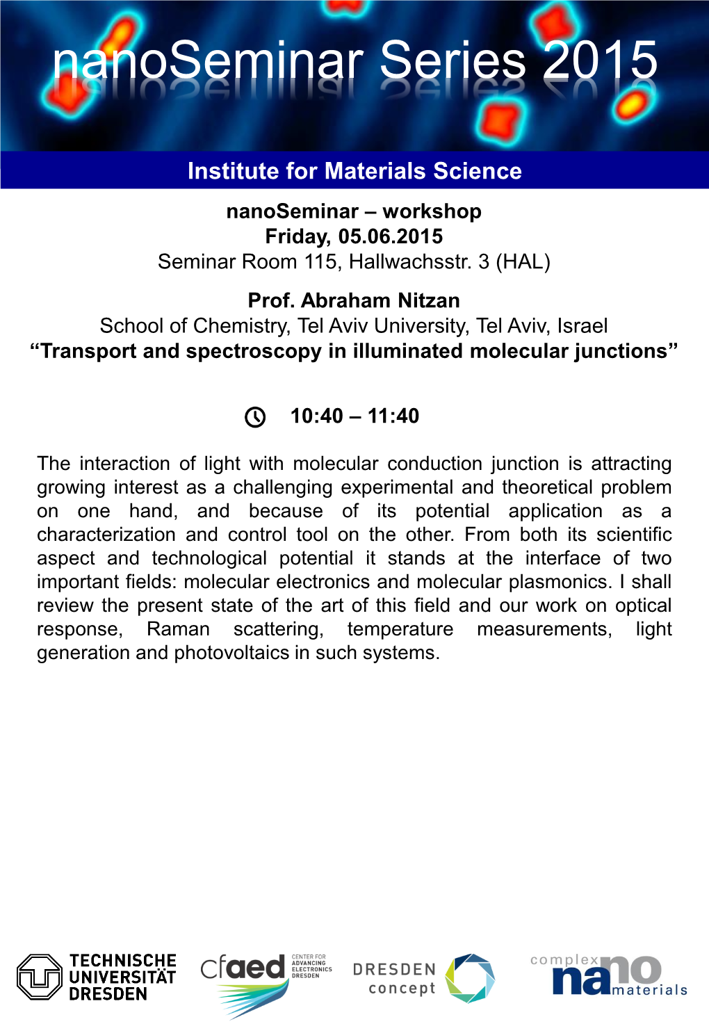 Nanoseminar Series 2015