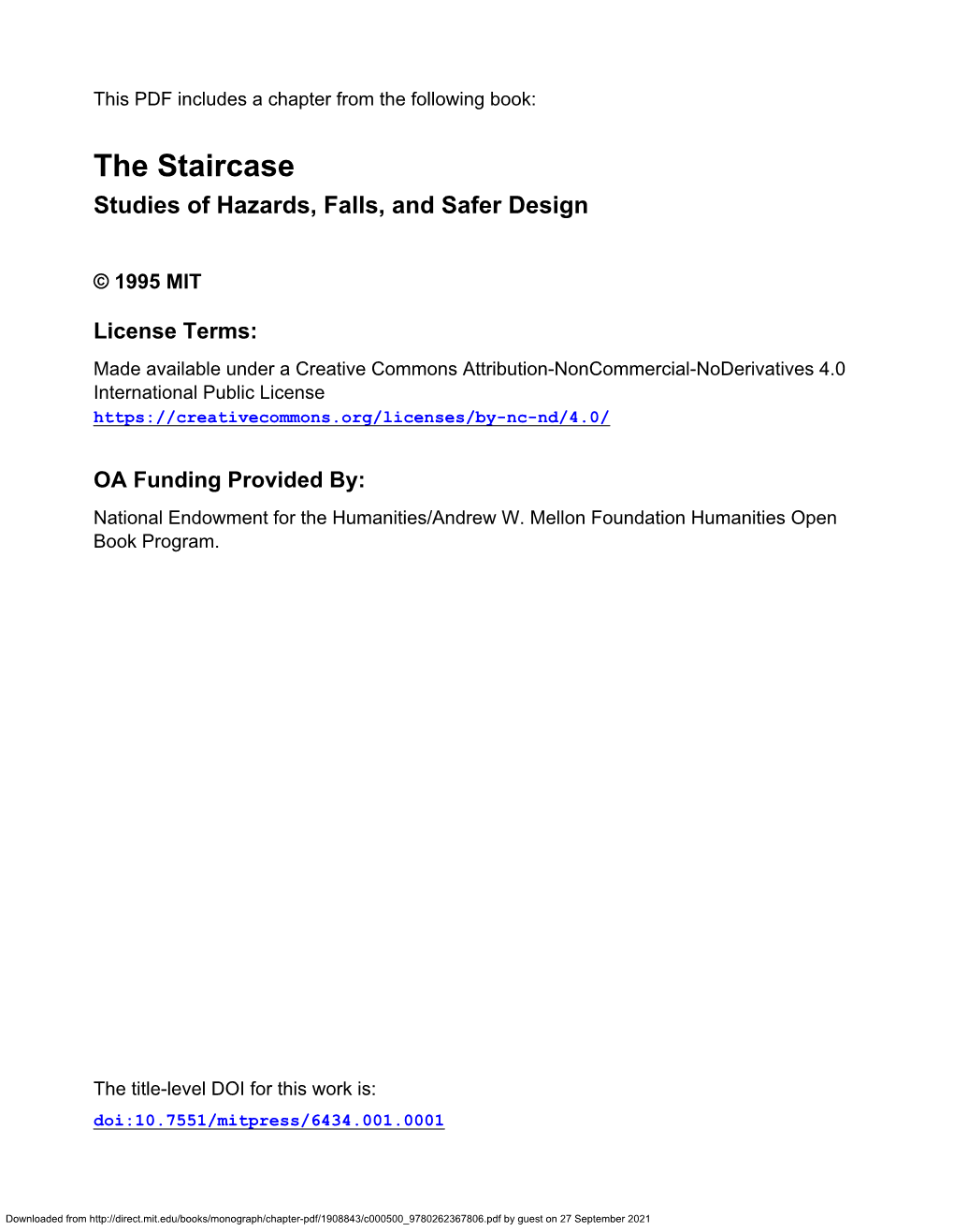 The Staircase Studies of Hazards, Falls, and Safer Design