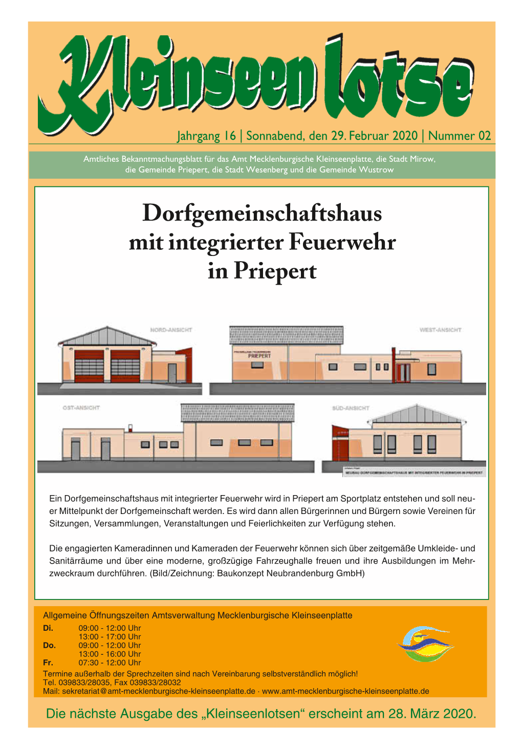 Dorfgemeinschaftshaus Mit Integrierter Feuerwehr in Priepert