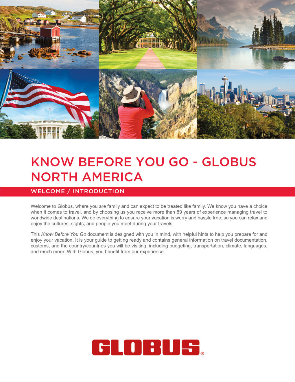 Know Before You Go - Globus North America Welcome / Introduction