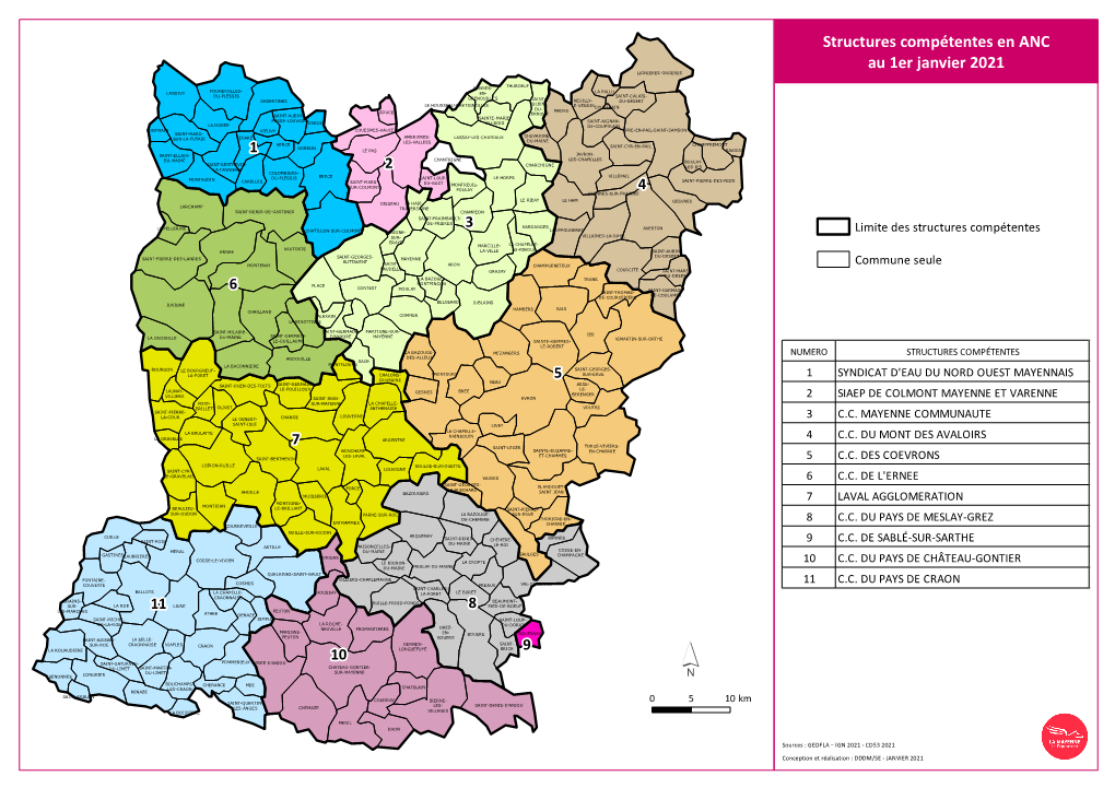 Structures Compétentes En ANC Au 1Er Janvier 2021