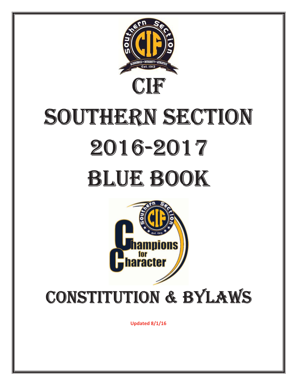 Cif Southern Section 2016-2017 Blue Book