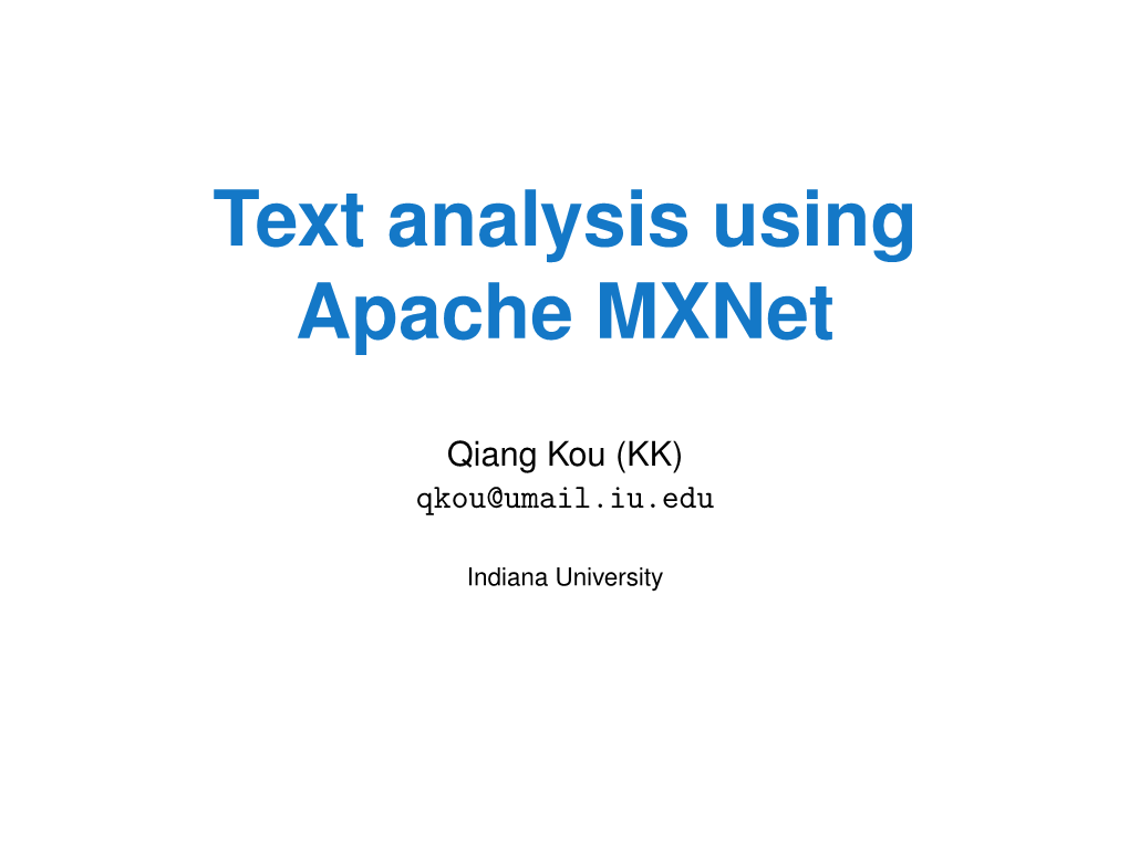 Apache Mxnet