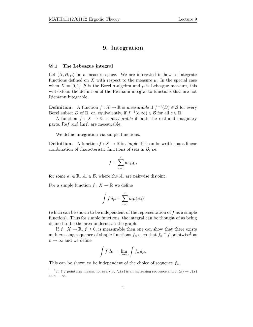 9. Integration