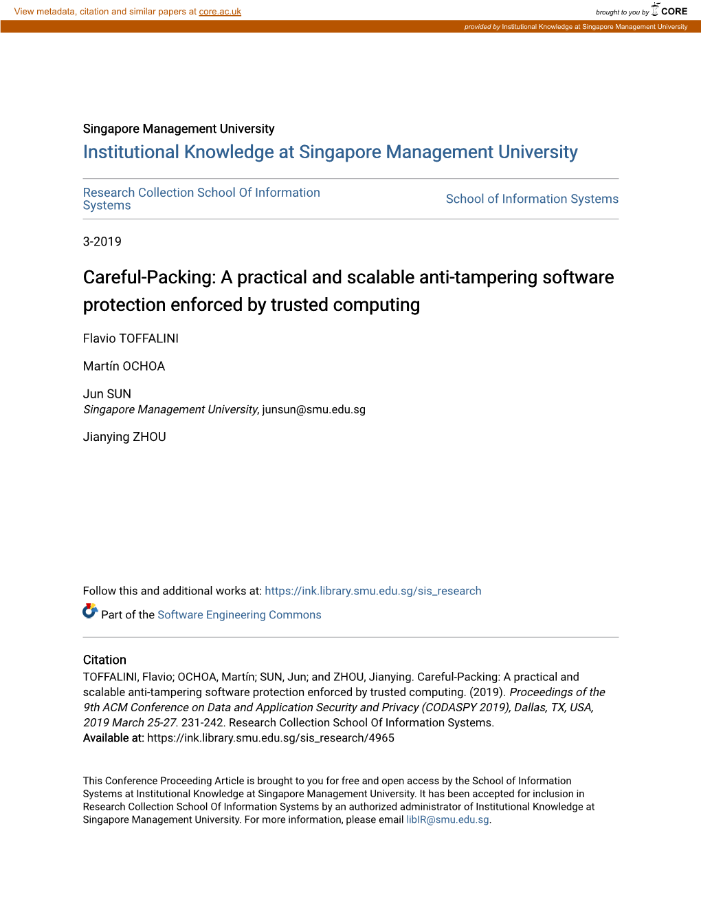 A Practical and Scalable Anti-Tampering Software Protection Enforced by Trusted Computing