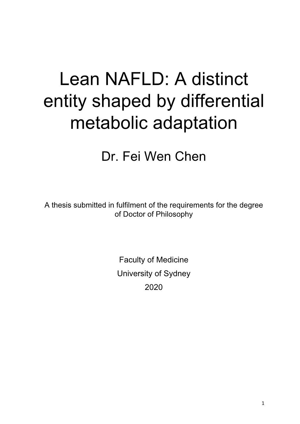 Lean NAFLD: a Distinct Entity Shaped by Differential Metabolic Adaptation