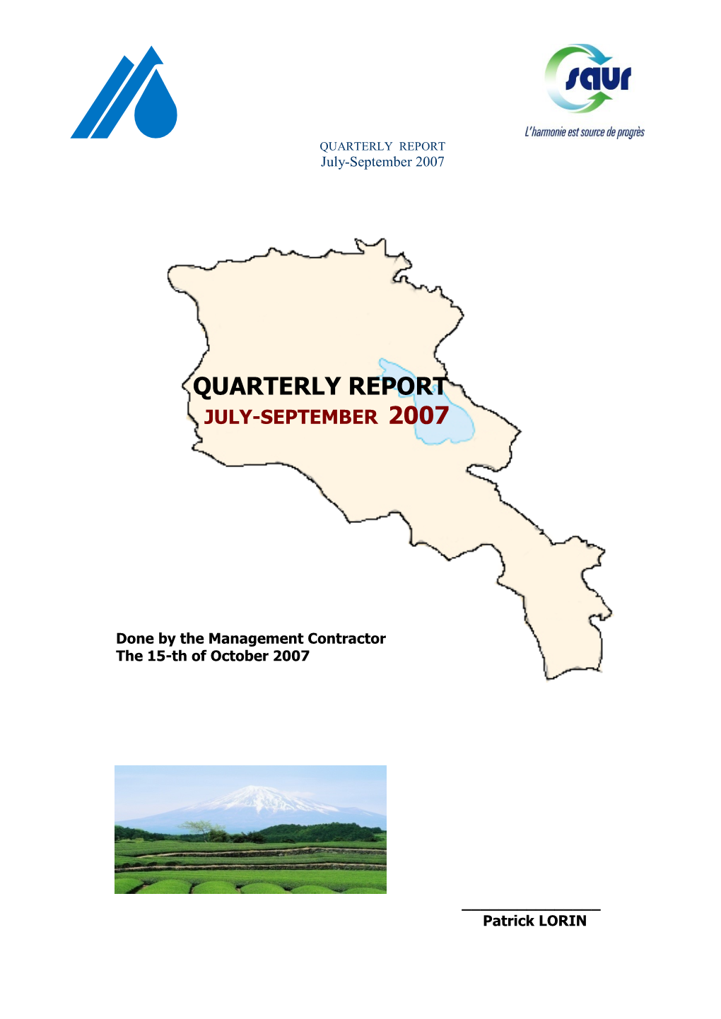 QUARTERLY REPORT July-September 2007