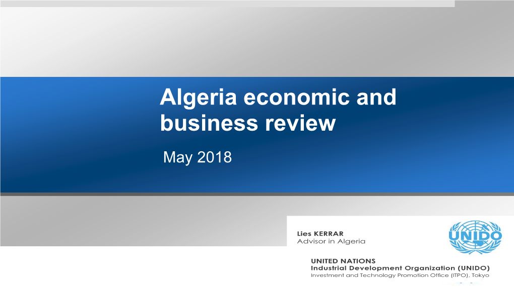 Side Event (3 May) – Advisory Programme in Algeria