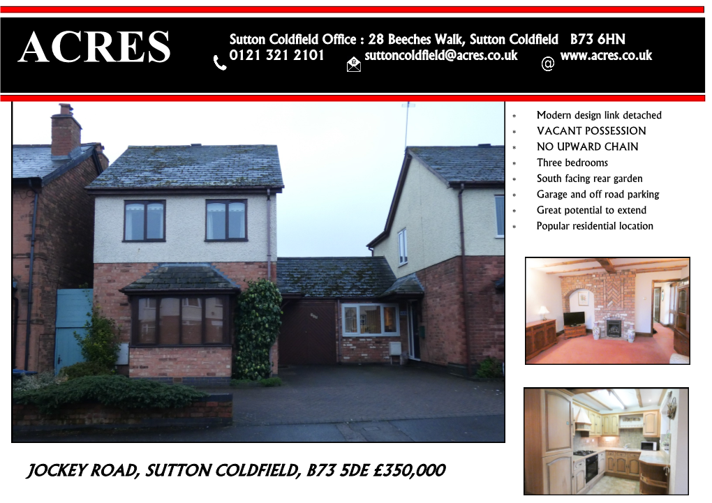 28 Beeches Walk, Sutton Coldfield B73 6HN ACRES 0121 321 2101 Suttoncoldfield@Acres.Co.Uk