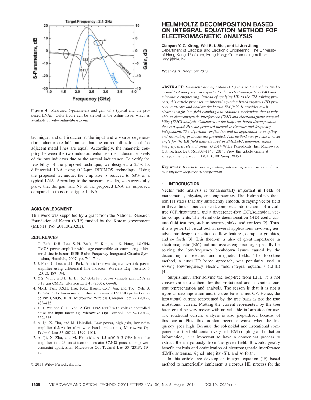 Helmholtz Decomposition Based on Integral Equation Method for Electromagnetic Analysis