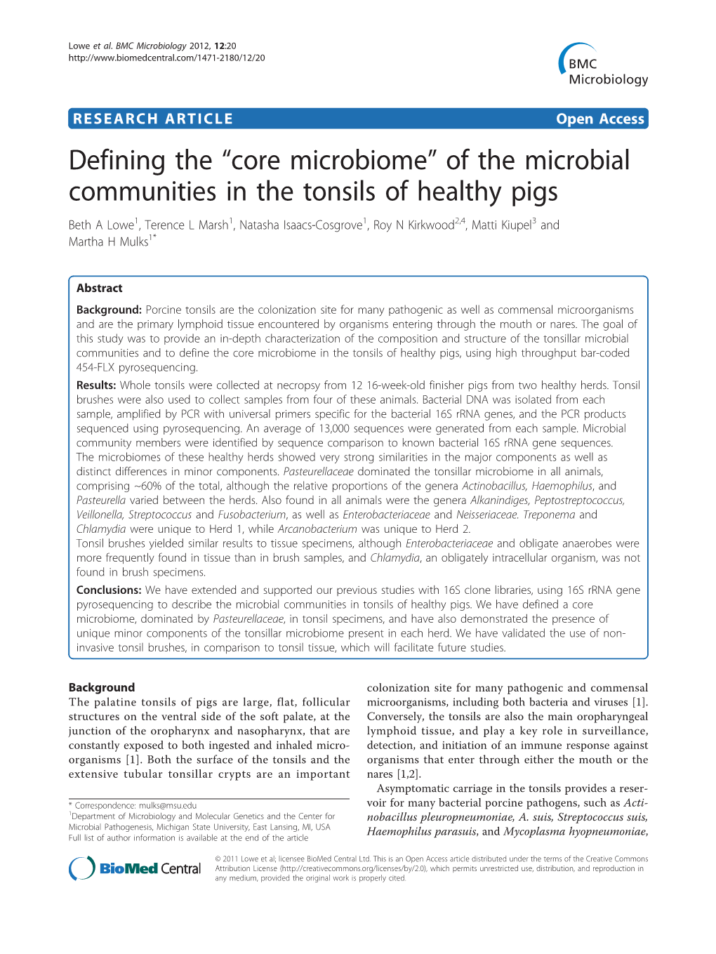 Core Microbiome