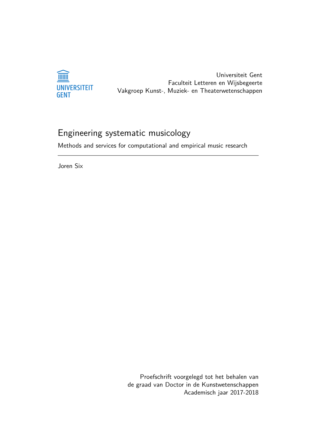 Engineering Systematic Musicology Methods and Services for Computational and Empirical Music Research