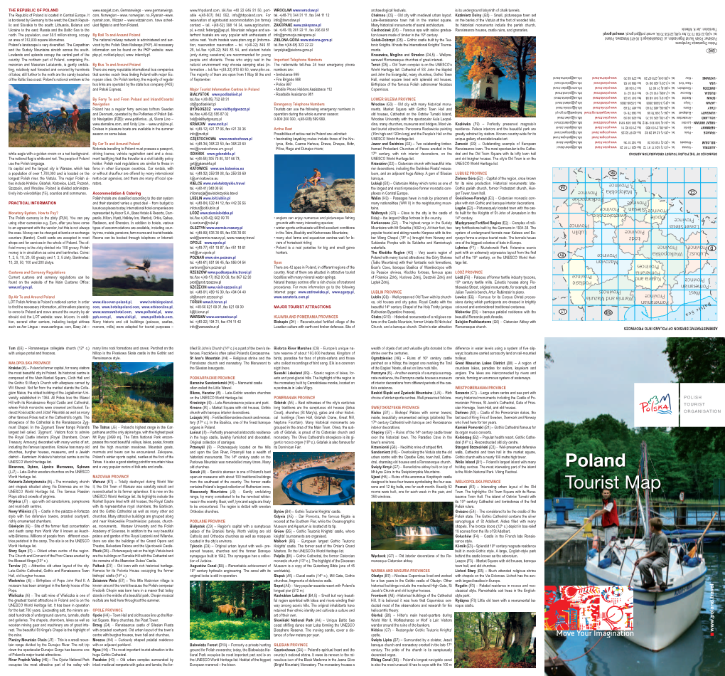 Poland Tourist Map Poland Tourist