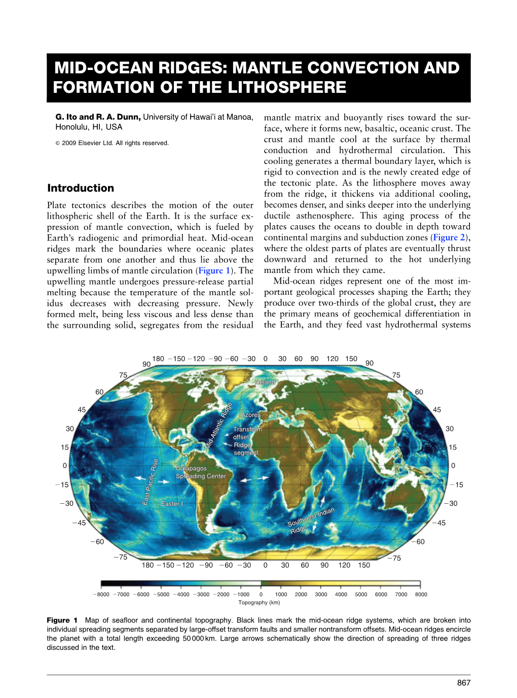 Mid-Ocean Ridges: Mantle Convection and Formation of the Lithosphere