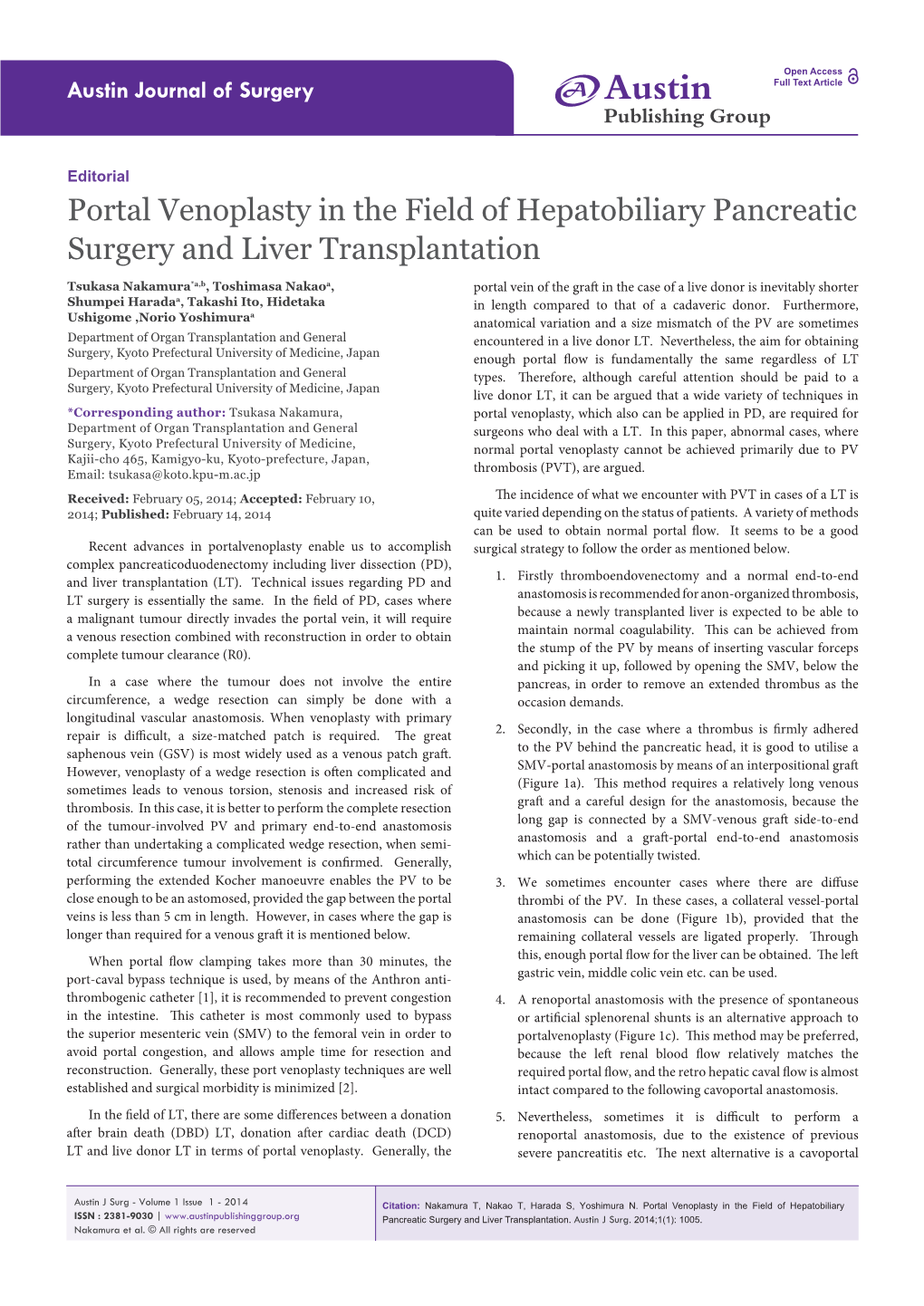 Portal Venoplasty in the Field of Hepatobiliary Pancreatic Surgery