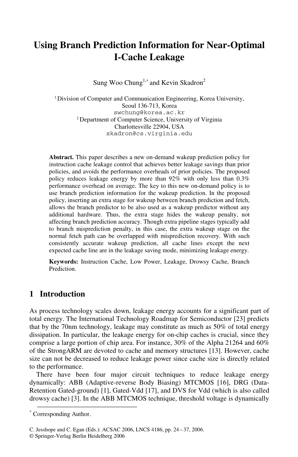 Using Branch Prediction Information for Near-Optimal I-Cache Leakage